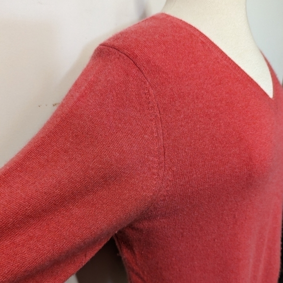 Charter Club Coral Cashmere V Neck Sweater 2 ply XL - Picture 3 of 10